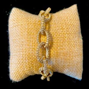 JCrew bracelet •pave crystal covered chain •VGUC
